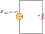 Chapter 33, Problem 33.6P, In the AC circuit shown in Figure P32.3, R = 70.0  and the output voltage of the AC source is Vmax 