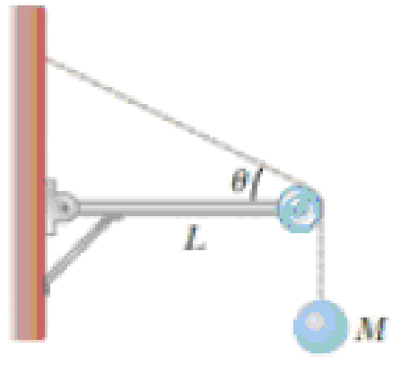 Chapter 17, Problem 15P, Review. A sphere of mass M = 1.00 kg is supported by a string that passes over a pulley at the end 