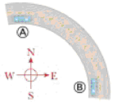 Chapter 6, Problem 37AP, A car travels clockwise at constant speed around a circular section of a horizontal road as shown in 