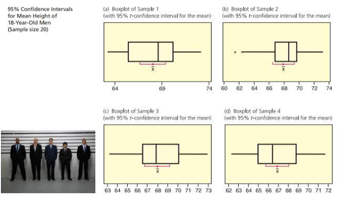 Chapter 8.2, Problem 19P, 19 Critical Thinking: Boxplots and Confidence Intervals The distribution of heights of 18-year-old 