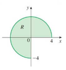Chapter 15.3, Problem 1E, A region R is shown. Decide whether to use polar coordinates or rectangular coordinates and write 