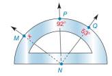 Chapter 1.4, Problem 30E, On the protractor shown, NP bisects MNQ. Find x. Exercises 30,31 