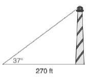 Chapter 11.3, Problem 40E, In Exercises 39 to 45, angle measures should be given to the nearest degree; distance should be 