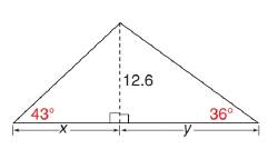 Chapter 11.3, Problem 46E, In the triangle shown, find each measure to the nearest tenth of a unit. a x b y c A, the area of 