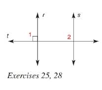 Chapter 2.1, Problem 23E, Given: rs Transversal t 1 is a right  Prove: 2 is a right 