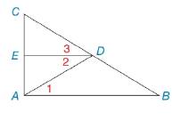 Chapter 2.3, Problem 21E, In Exercise 19 to 22 complete the proof. Given: DE bisects CDA 3  1 Prove: ED  AB 