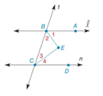 Chapter 2.3, Problem 38E, Given: m2+m3=90 BE bisects ABC CE bisects BCD Prove: ln 