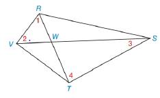 Chapter 2.5, Problem 31E, Given: Quadrilateral RSTV with diagonals RT and SV intersecting at W Prove: m1+m2=m3+m4 