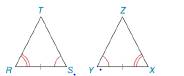 Chapter 3.1, Problem 10E, In Exercises 9 to 12, congruent parts are indicated by like dashes sides or arcs angles. State which 