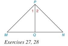 Chapter 3.1, Problem 28E, In Exercises 27 to 32, use SSS, SAS, ASA, or AAS to prove that the triangles are congruent. Given: 