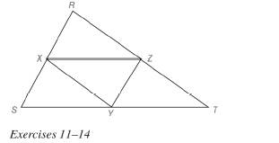 Chapter 4.2, Problem 11E, In Exercises 11 to14 , assume that X, Y , and Z are midpoints of the sides of RST. If RS=12, ST=14, 