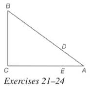 Chapter 5.2, Problem 22E, In Exercises 21 to 24, ADEABC. Given: DE=5,AD=8,DB=BC Find: AB HINT: Find DB first. 