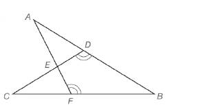 Chapter 5.3, Problem 31E, ABFCBD with obtuse angles at vertices D and F as indicated. If mB=45, mC=x and mAFB=4x, find x. 