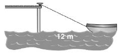 Chapter 5.4, Problem 17E, A boat is 6 m below the level of a pier and 12 m from the pier as measured across the water. How 