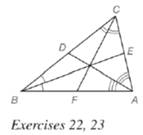Chapter 5.6, Problem 22E, In ABC,mCAB=80,mACB=60,andABC=40. With the angle bisectors as shown, which line segment is longer? a 