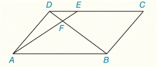 Given Abcd Is A Parallelogram D B Intersects A E At Point F Prove A F E F A B D E Bartleby