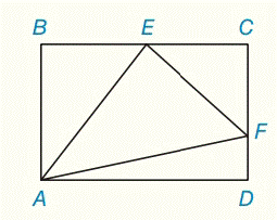 Chapter 5.CR, Problem 33CR, Given: ABCDisarectangleEisthemidpointofBCAB=16,CF=9,AD=24 Find: AE,EF,AF,mAEF 