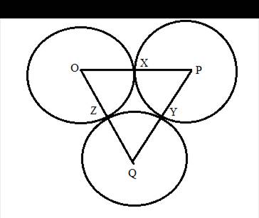 Chapter 6.3, Problem 40E, Circles O, P, and Q are tangent as shown at points X, Y, and Z. Being as specific as possible, 