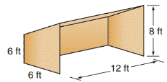 Chapter 8.1, Problem 27E, A beach tent is designed so that one side is open. Find the number of square feet of canvas needed 