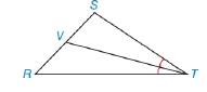 Chapter 8.1, Problem 54E, TV bisects STR of STR. ST=6 and TR=9. If the area of STR is 25m2, find the area of SVT. 