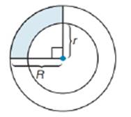 Chapter 8.5, Problem 34E, Find a formula for the area of the shaded region, which represents one-fourth of an annulus ring. 