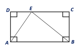Chapter 8.CT, Problem 4CT, If the area of rectangle ABCD is 46 cm2, find the area of  ABE. 