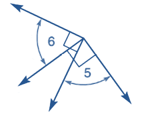 Chapter P.3, Problem 27E, The sides of the pair of angles are perpendicular. Are 5 and 6 congruent? 