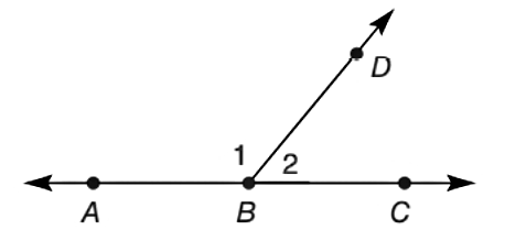 Chapter 1.2, Problem 39E, ABC is straight angle. Using your protractor, you can show that m1+m2=180.Find m1 if m2=56. 