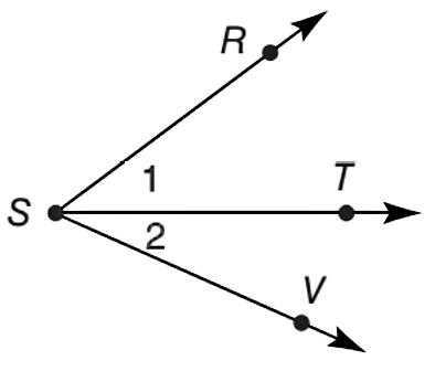 Chapter 1.2, Problem 48E, In the drawing, m1=x and m2=y. If mRSV=67 and x-y=17, find x and y. (HINT: m1+m2=mRSV). 