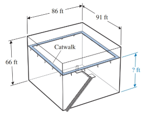 Chapter 1.14, Problem 32E, A rectangular tank is being designed with an internal catwalk around the inside as shown in 