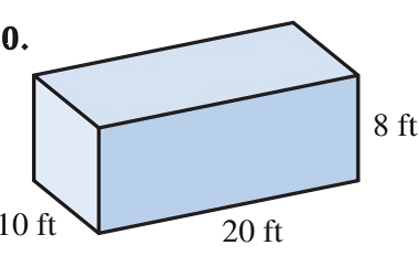 Chapter 1.3, Problem 20E, Find the volume of each rectangular solid: 