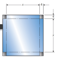 Chapter 11.3, Problem 10E, A square, 4 in. on a side, is cut out of each corner of a square sheet of aluminum. (See 