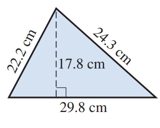 Chapter 12, Problem 26CR, Find the perimeter and area of each triangle: 
