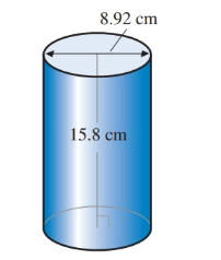 Chapter 12, Problem 30CR, Find the volume and total surface area of the cylinder shown in Illustration 3. ILLUSTRATION 3 