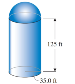 Chapter 12.10, Problem 14E, Find the volume of the cylindrical silo with a hemi- spherical top shown in Illustration 2. 