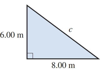 Chapter 12.3, Problem 1E, Use the rules for working with measurements. Find the length of the hypotenuse in each triangle: 