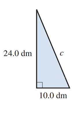 Chapter 12.3, Problem 2E, Use the rules for working with measurements. Find the length of the hypotenuse in each triangle: 