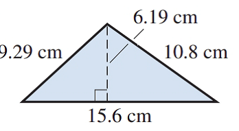 Chapter 12.3, Problem 34E, Find the area and perimeter of each triangle: 