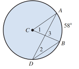 Chapter 12.5, Problem 36E, In Illustration 12, a. find the measure of 1, where C is the center, b. find the measure of  2, and 