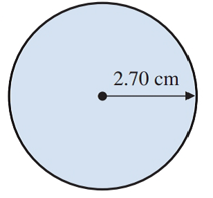 Chapter 12.5, Problem 4E, Find the rules for working with measurements. Find a. the circumference and b. the area of each 
