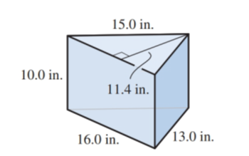 Chapter 12.7, Problem 1E, Follow the rules for working with measurements: a. Find the lateral surface area of the prism shown 