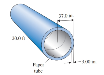 Chapter 12.8, Problem 27E, Follow the rules for working with measurements. A concrete forming paper tube is used to void a 