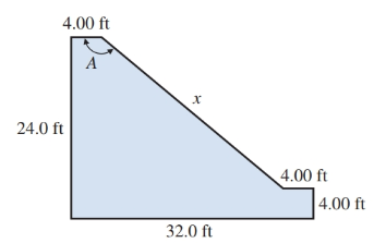 Chapter 13, Problem 15T, Find angle A in the retaining wall in Illustration 3. ILLUSTRATION 3 