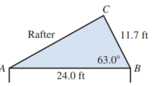 Chapter 14, Problem 10T, Find the length of the rafter shown in Illustration 3. ILLUSTRATION 3 