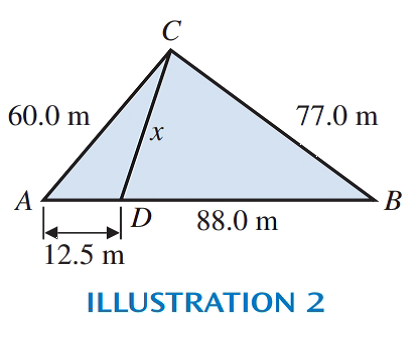 Chapter 14, Problem 18R, Find a. angle B and b. length x in Illustration 2. ILLUSTRATION 2 