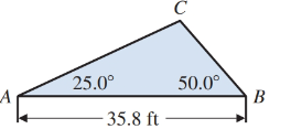 Chapter 14.3, Problem 18E, Find the lengths of rafters AC and BC of the roof shown in Illustration 3 . ILLUSTRATION 3 