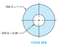 Chapter 10, Problem 54A, In Figure 109, what common fractional part of diameter C is diameter D? All dimensions are in feet. 