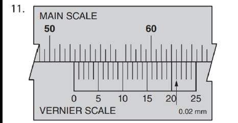 Chapter 32, Problem 11A, Read the metric vernier caliper measurements for the following settings. 