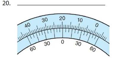 Chapter 51, Problem 20A, Write the values of the settings on the following varnier protractor scales. 
