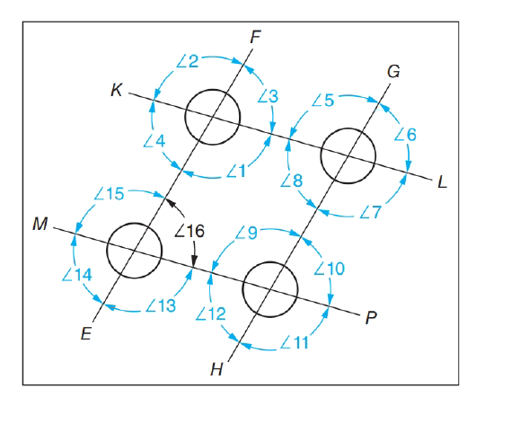 Chapter 52, Problem 15A, Given: Hole centerlines EFGH and MPKL. Determine the values of 1 through 15 for these values of 16 . , example  2